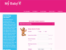 Tablet Screenshot of mybaby.co.in